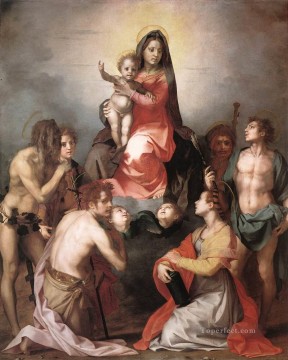 Madonna in Glory and Saints renaissance mannerism Andrea del Sarto Oil Paintings